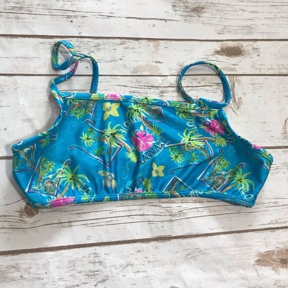 Islander Youth Girls Hawaiian Print Bikini Top Swimsuit Size 12 - Picture 6 of 10